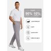COOFANDY Men’s Casual Pants Classic Fit Flat Front Pants Lightweight Elastic Waist Golf Trousers with Pockets(Grey)