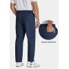 COOFANDY Men’s Casual Pants Classic Fit Flat Front Pants Lightweight Elastic Waist Golf Trousers with Pockets(Navy Blue)