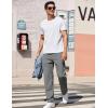COOFANDY Men’s Casual Pants Classic Fit Straight Legs Flat Front Twill Pants(Grey)