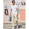 COOFANDY Men’s Casual Pants Classic Fit Straight Legs Flat Front Twill Pants(Light Khaki)