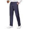 COOFANDY Men’s Casual Pants Classic Fit Straight Legs Flat Front Twill Pants(Navy)