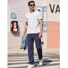 COOFANDY Men’s Casual Pants Classic Fit Straight Legs Flat Front Twill Pants(Navy)