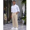 COOFANDY Men’s Casual Pants Relaxed Fit Flat Front Expandable Waist Chino Slack Trousers(Light Coffee)