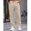 COOFANDY Men’s Casual Pants Relaxed Fit Flat Front Expandable Waist Chino Slack Trousers(Light Coffee)