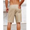 COOFANDY Mens Casual Shorts Cotton Elastic Drawstring Shorts Summer Beach Chino Shorts(Light Khaki)