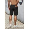 COOFANDY Men’s Casual Shorts Elastic Waist Drawstring Lightweight Dry Quick Summer Beach Shorts Black