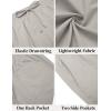 COOFANDY Men’s Casual Shorts Elastic Waist Drawstring Lightweight Summer Beach Shorts(Light Grey)