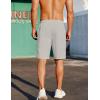 COOFANDY Men’s Casual Shorts Elastic Waist Drawstring Lightweight Summer Beach Shorts(Light Grey)