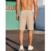 COOFANDY Men’s Casual Shorts Elastic Waist Drawstring Lightweight Summer Beach Shorts(Light Khaki)
