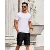 COOFANDY Mens Casual Shorts Elastic Waist Drawstring Shorts Summer Beach Linen Shorts(Black)