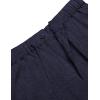 COOFANDY Mens Casual Shorts Elastic Waist Drawstring Shorts Summer Beach Linen Shorts(Dark Blue)
