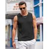 COOFANDY Men’s Casual Tank Tops 2 Pack Knit Sleeveless Lightweight Tee Muscle Basic T Shirts(Black/Army Green)