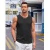 COOFANDY Men’s Casual Tank Tops 2 Pack Knit Sleeveless Lightweight Tee Muscle Basic T Shirts(Black/Navy Blue)