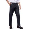 COOFANDY Men’s Classic Fit Dress Pants Flat Front Straight Formal Pants Wrinkle Free Expandable Waist Suit Pants(Black)