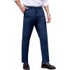 COOFANDY Men’s Classic Fit Dress Pants Flat Front Straight Formal Pants Wrinkle Free Expandable Waist Suit Pants(Blue)