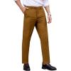 COOFANDY Men’s Classic Fit Dress Pants Flat Front Straight Formal Pants Wrinkle Free Expandable Waist Suit Pants(Brown)