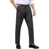 COOFANDY Men’s Classic Fit Dress Pants Flat Front Straight Formal Pants Wrinkle Free Expandable Waist Suit Pants(Dark Grey)