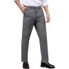 COOFANDY Men’s Classic Fit Dress Pants Flat Front Straight Formal Pants Wrinkle Free Expandable Waist Suit Pants(Grey)