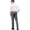 COOFANDY Men’s Classic Fit Dress Pants Flat Front Straight Formal Pants Wrinkle Free Expandable Waist Suit Pants(Grey)