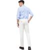COOFANDY Men’s Classic Fit Dress Pants Flat Front Straight Formal Pants Wrinkle Free Expandable Waist Suit Pants(White)