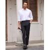 COOFANDY Men’s Classic Fit Flat Front Dress Pants No Iron Premium Casual Pants Expandable Waist Suit Pants(Black)