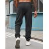 COOFANDY Men’s Corduroy Pants Casual Drawstring Trousers Elastic Waist Fashion Tapered Streetwear Joggers with Pockets(Dark Grey)