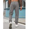 COOFANDY Men’s Corduroy Pants Casual Drawstring Trousers Elastic Waist Fashion Tapered Streetwear Joggers with Pockets(Light Grey)