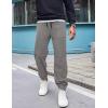 COOFANDY Men’s Corduroy Pants Casual Drawstring Trousers Elastic Waist Fashion Tapered Streetwear Joggers with Pockets(Light Grey)