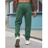 COOFANDY Men’s Corduroy Pants Casual Drawstring Trousers Elastic Waist Fashion Tapered Streetwear Joggers with Pockets(Peacock Green)