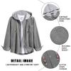 COOFANDY Men’s Corduroy Shirt Jackets Long Sleeve Button Down Casual Stylish Hooded Shacket Jacket with Pocket(Grey)