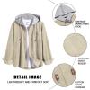 COOFANDY Men’s Corduroy Shirt Jackets Long Sleeve Button Down Casual Stylish Hooded Shacket Jacket with Pocket(Khaki)