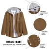 COOFANDY Men’s Corduroy Shirt Jackets Long Sleeve Button Down Casual Stylish Hooded Shacket Jacket with Pocket(Light Brown)