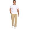 COOFANDY Men’s Cotton Cargo Pants Relaxed Fit Elastic Waist Casual Pants Stretch Work Cargo Pant with Pockets(Light Khaki)