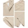 COOFANDY Men’s Cotton Linen Pants Elastic Waist Lightweight Casual Pants Relaxed Fit Yoga Beach Pants with Pockets(02-beige)