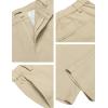 COOFANDY Men’s Cotton Linen Pants Elastic Waist Lightweight Casual Pants Relaxed Fit Yoga Beach Pants with Pockets(02-light Khaki)