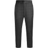 COOFANDY Men’s Cotton Linen Pants Elastic Waist Lightweight Casual Pants Relaxed Fit Yoga Beach Pants with Pockets(Black( Plaid ))