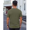 COOFANDY Men’s Cotton T-Shirt Short Sleeve Crew Neck Tee Shirts Casual Solid Basic Tops(Army Green)