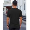 COOFANDY Men’s Cotton T-Shirt Short Sleeve Crew Neck Tee Shirts Casual Solid Basic Tops(Black)