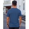 COOFANDY Men’s Cotton T-Shirt Short Sleeve Crew Neck Tee Shirts Casual Solid Basic Tops(Dark Blue)