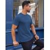 COOFANDY Men’s Cotton T-Shirt Short Sleeve Crew Neck Tee Shirts Casual Solid Basic Tops(Dark Blue)