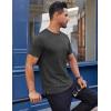 COOFANDY Men’s Cotton T-Shirt Short Sleeve Crew Neck Tee Shirts Casual Solid Basic Tops(Dark Grey)