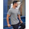 COOFANDY Men’s Cotton T-Shirt Short Sleeve Crew Neck Tee Shirts Casual Solid Basic Tops(Light Grey)
