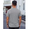 COOFANDY Men’s Cotton T-Shirt Short Sleeve Crew Neck Tee Shirts Casual Solid Basic Tops(Light Grey)