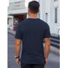 COOFANDY Men’s Cotton T-Shirt Short Sleeve Crew Neck Tee Shirts Casual Solid Basic Tops(Navy Blue)