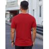 COOFANDY Men’s Cotton T-Shirt Short Sleeve Crew Neck Tee Shirts Casual Solid Basic Tops(Red)