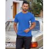 COOFANDY Men’s Cotton T-Shirt Short Sleeve Crew Neck Tee Shirts Casual Solid Basic Tops(Royal Blue)