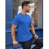 COOFANDY Men’s Cotton T-Shirt Short Sleeve Crew Neck Tee Shirts Casual Solid Basic Tops(Royal Blue)