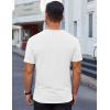 COOFANDY Men’s Cotton T-Shirt Short Sleeve Crew Neck Tee Shirts Casual Solid Basic Tops(White)