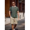 COOFANDY Mens Crew Neck T Shirt Short Sleeve Casual Summer Basic Tee Slim Fit Workout T-Shirt(Y-black/Army Green-2 Pack)