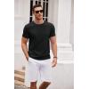 COOFANDY Mens Crew Neck T Shirt Short Sleeve Casual Summer Basic Tee Slim Fit Workout T-Shirt(Y-black/Dark Gray-2 Pack)